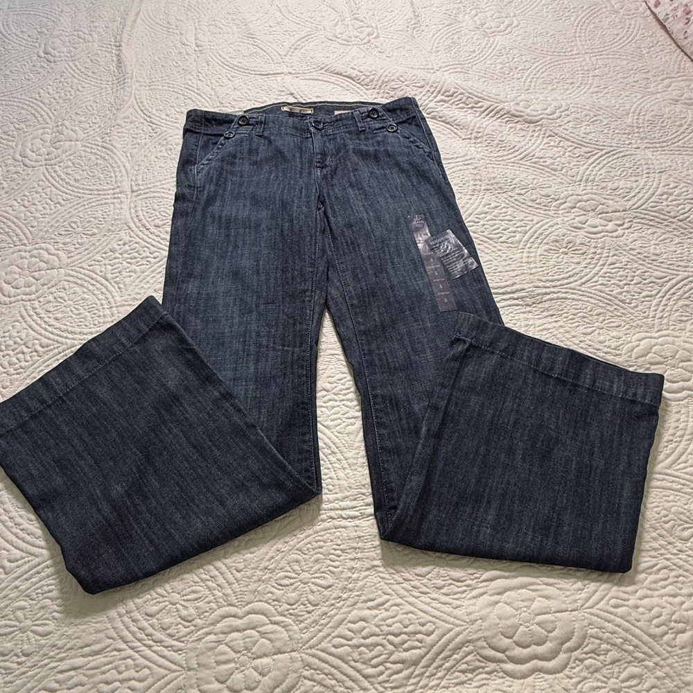 Gap 1969 Limited Edition NWT Jeans Wms SZ 6 Dark Indigo WideLeg Low Rise Stretch